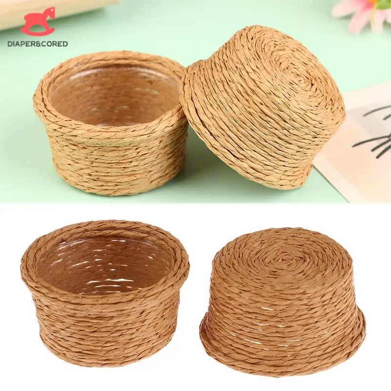 

1:6 1:12 миниатюрная корзина для хранения кукольного домика корзина для хранения овощей корзина для белья домашняя Модель Декор игрушка кукольный домик аксессуары