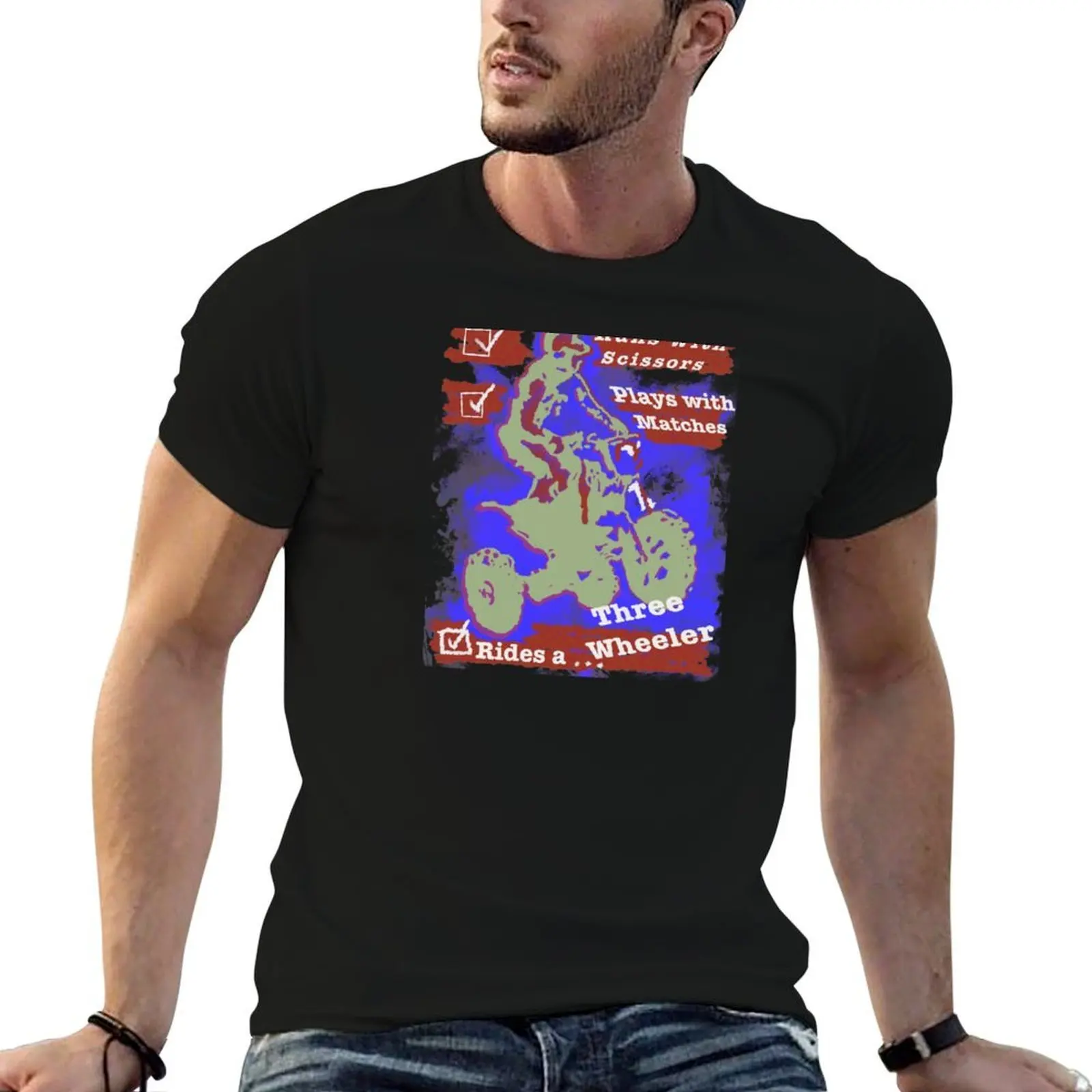 Three wheeler ATC all terrain cycle T-Shirt t shirts for man pack white graphic t shirts for man T-Shirt