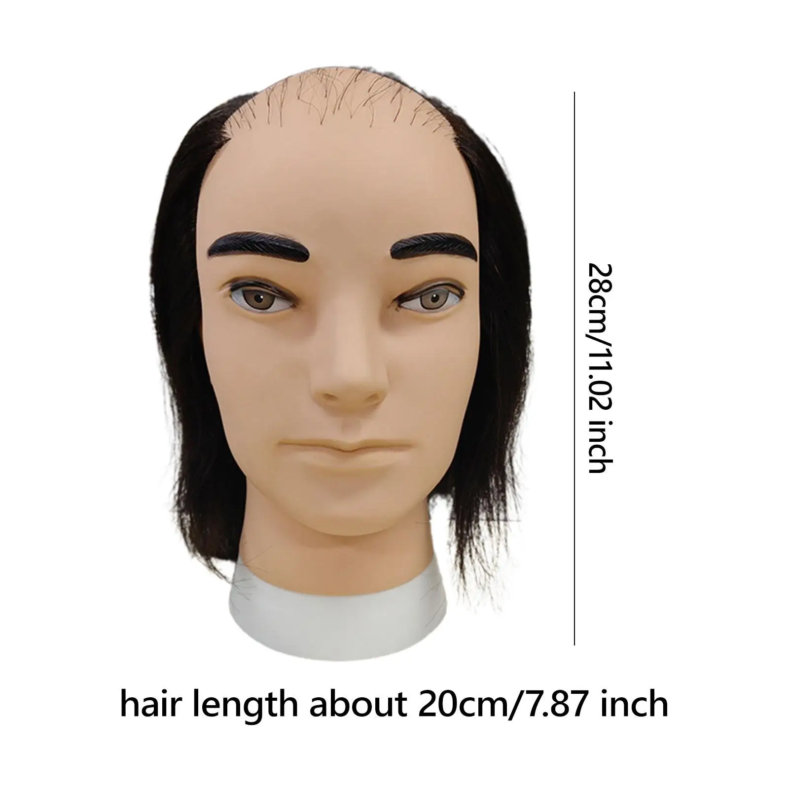 Male Bald Mannequin Head Wig Display Stand for Weaving Braiding Cutting