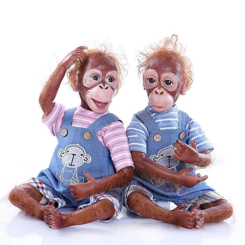 

20 inch Realistic Newborn Babies Monkey Dolls Soft Silicone Vinyl Lifelike Weighted Monkey Reborn Dolls