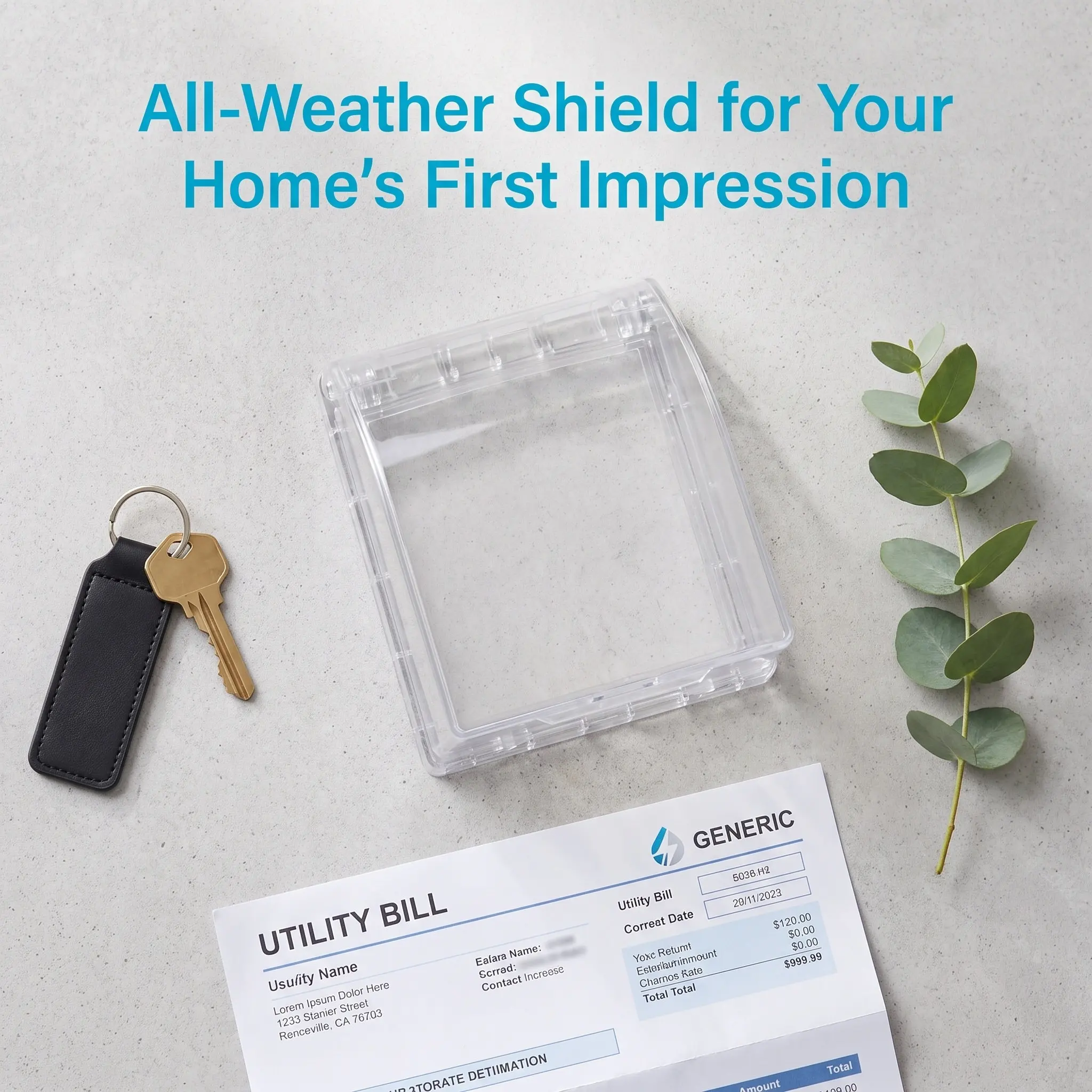 Doorbell Chime Cover Waterproof Plastic Protective Cover Outdoor Rainproof Doorbell Protector Box for Access Control Attendance