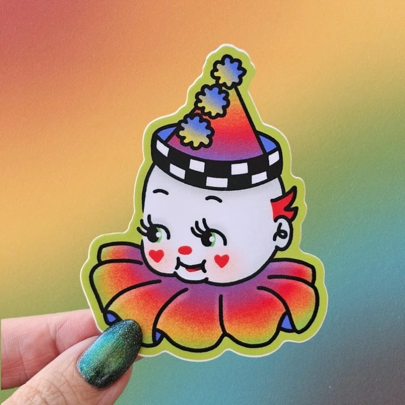 

Chubby Joker Stickers, Joker Wind Stickers, Retro Circus, Water Cup Stickers, Fun Stickers, Cute Stickers, Laptop Stickers,