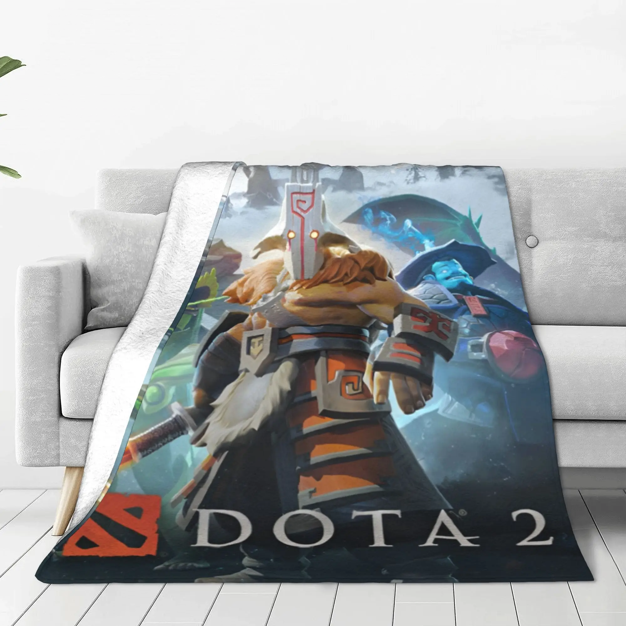 D-Dota Hero Collection Blanket Hot Game Cartoon Flannel Funny Warm Throw Blanket for Chair Covering Sofa Spring Autumn Couch