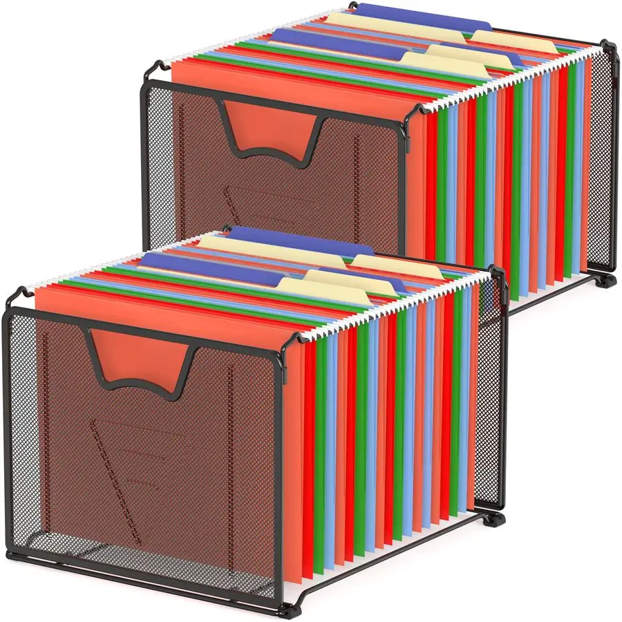 

Сетчатый подвесной органайзер для папок с файлами 15,25 Д x 12,75 Вт, 2 упаковки, черный