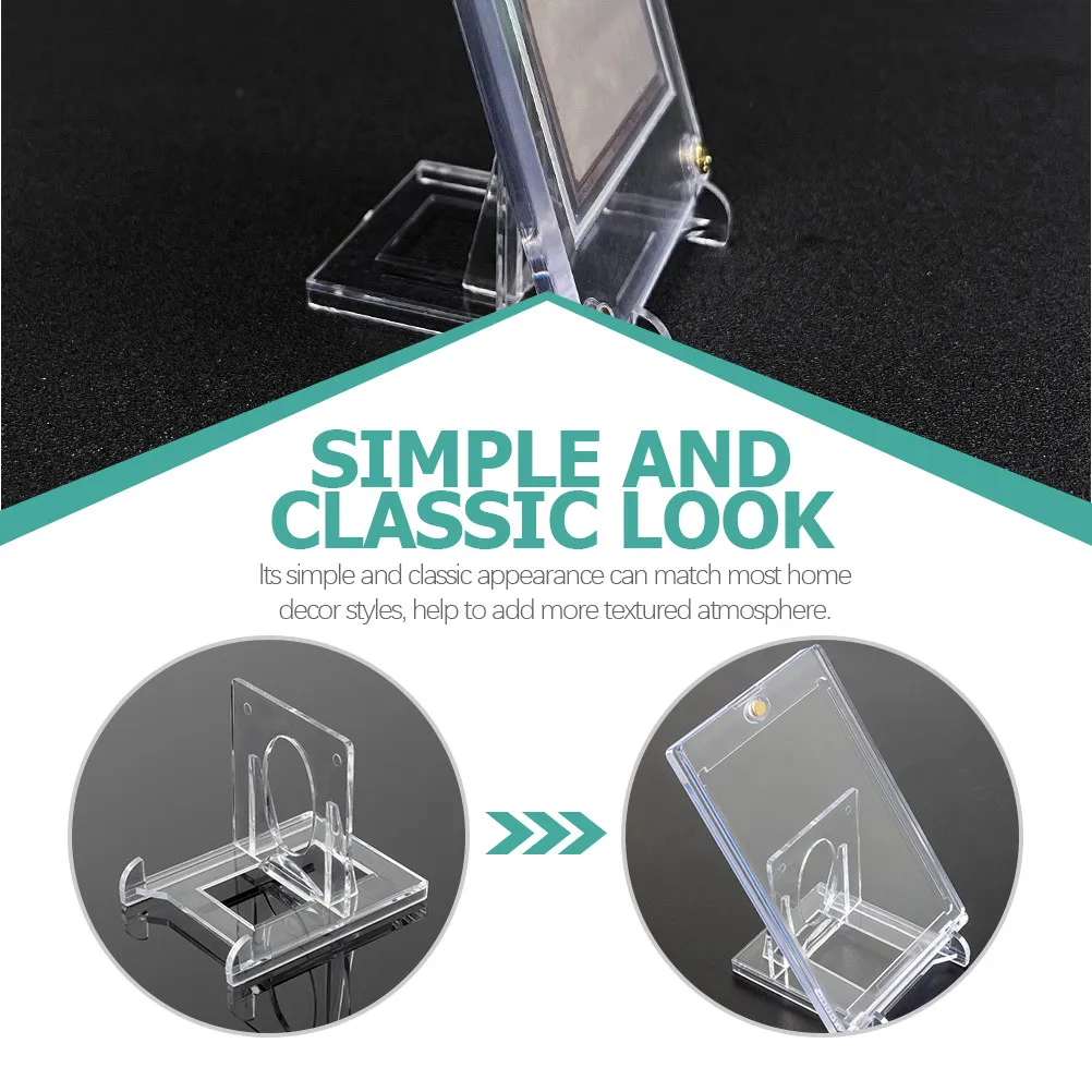 6Pcs Compact Plastic Easel Stand for Card Display Photo Plate Holder Small Table Decorative Display Rack for Cafe Bookstore Mall