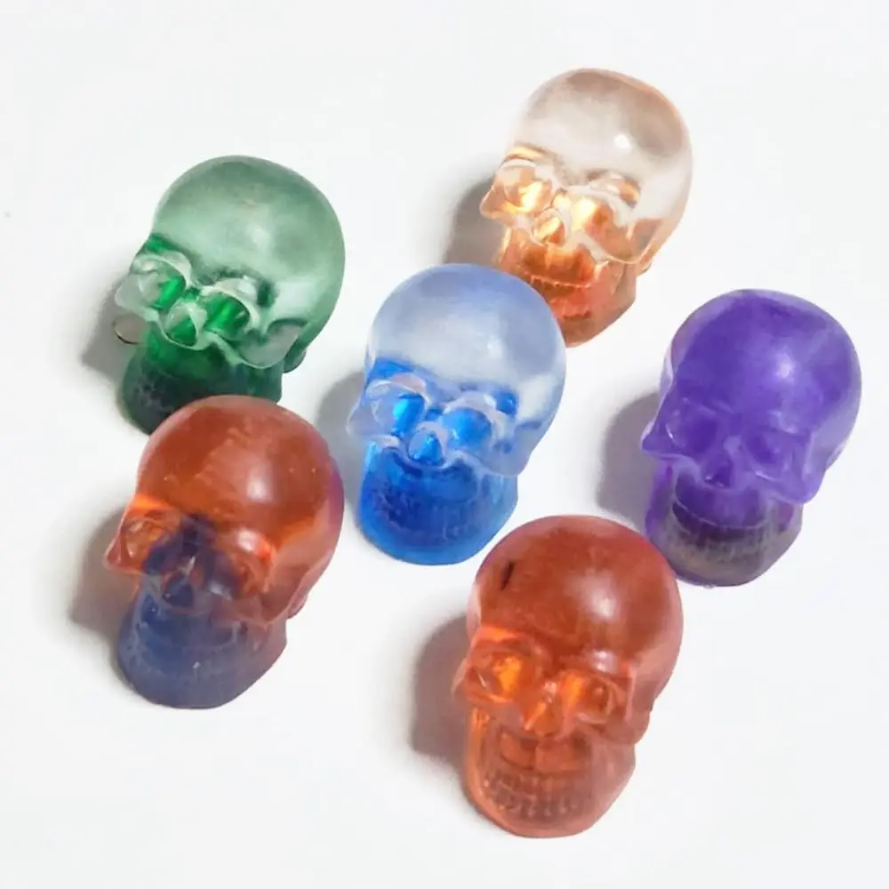 Mini Skull Resin Silicone Molds 3D Skull Head for Candle Wax Casting Chocolate Candy Cake Topper Halloween Party Supplies