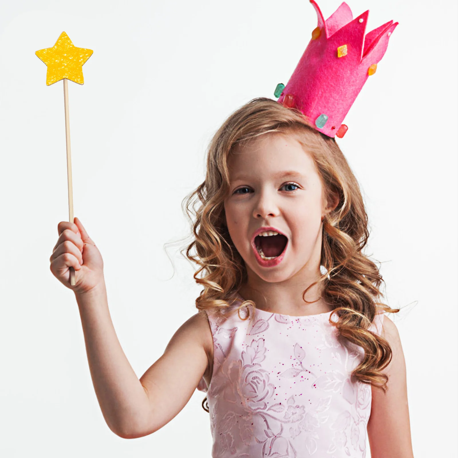 Kit de Varinhas Mágicas de Madeira para Meninas com 8 Peças, Projeto Criativo DIY para Crianças, Presente de Coordenação Mão-Olho