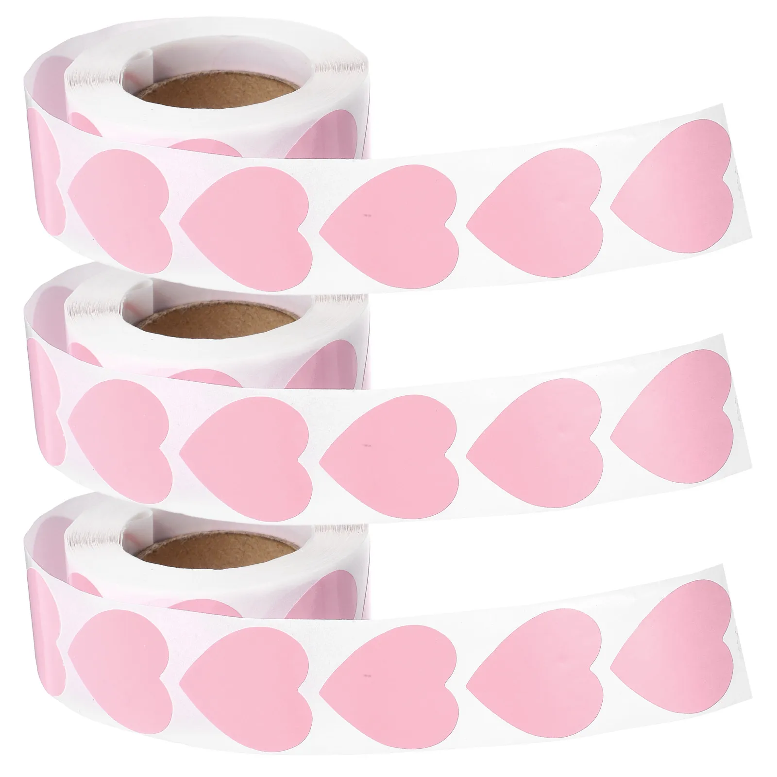 

3 рулона наклеек с маленькими сердечками, тематические этикетки оптом для конвертов, журналов, открыток, сувениров для вечеринок, декоративных поделок