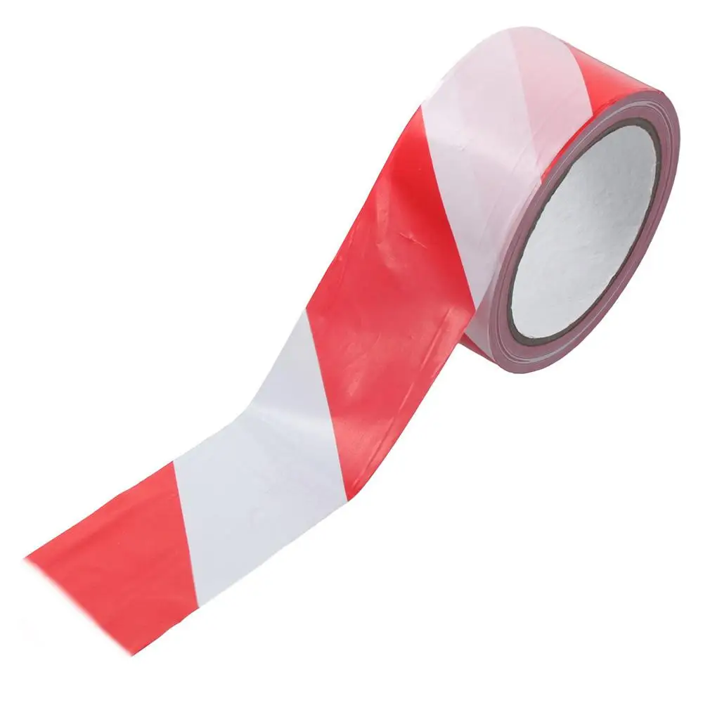 Visibility for Outdoor Construction Barrier Tape Non-Adhesive Red White Barricade Tape Caution Tape Safety Warning Tape