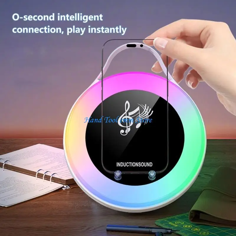 

H37F MultiFunction Speaker Wireless Chargers Adjustable Phone Holder HiFi Sound