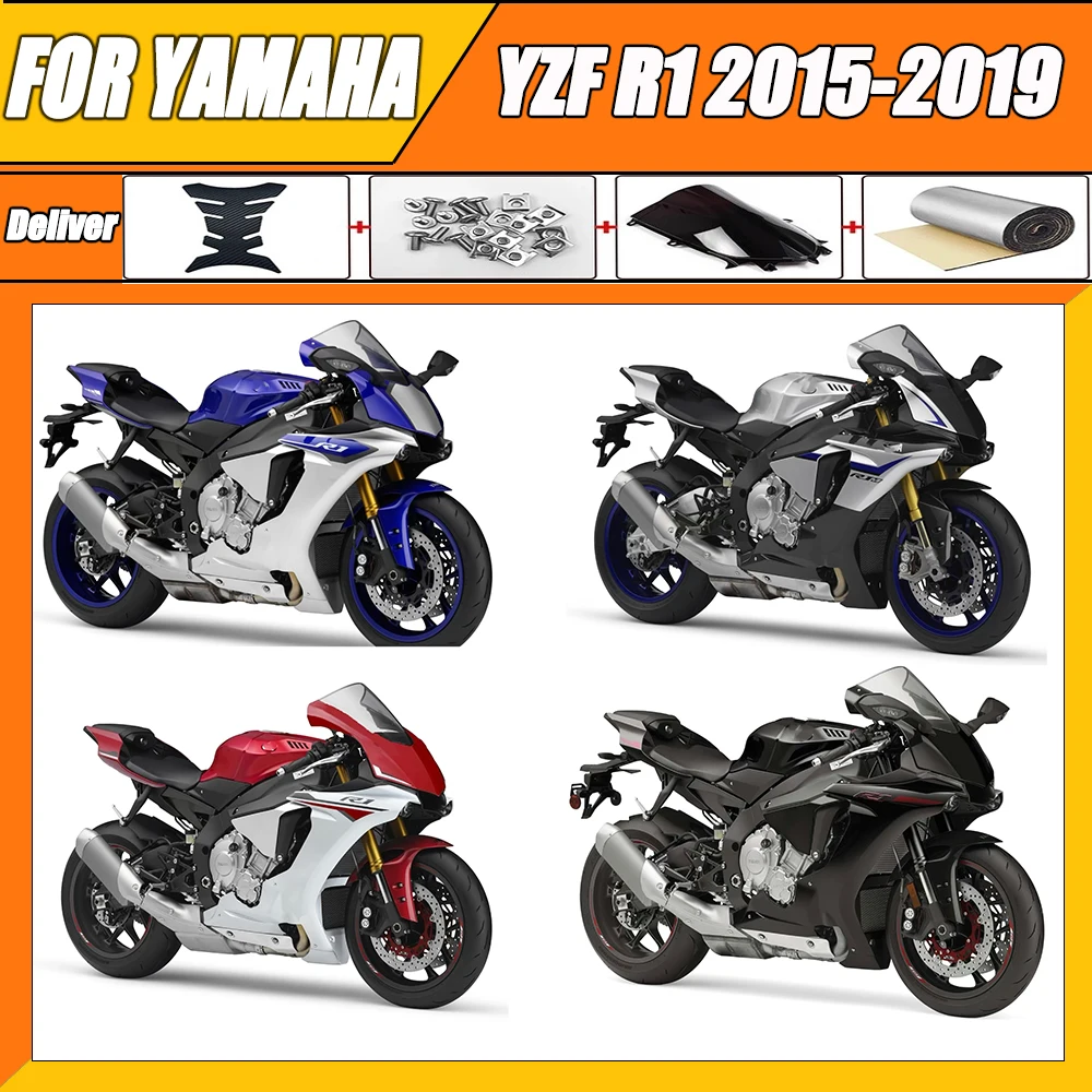 

Новый комплект обтекателей для мотоцикла ABS, подходит для YAMAHA YZF - R1 2015 2016 2017 2018 2019 YZFR1 15 16 17 18 19, обтекатель для кузова zxmt