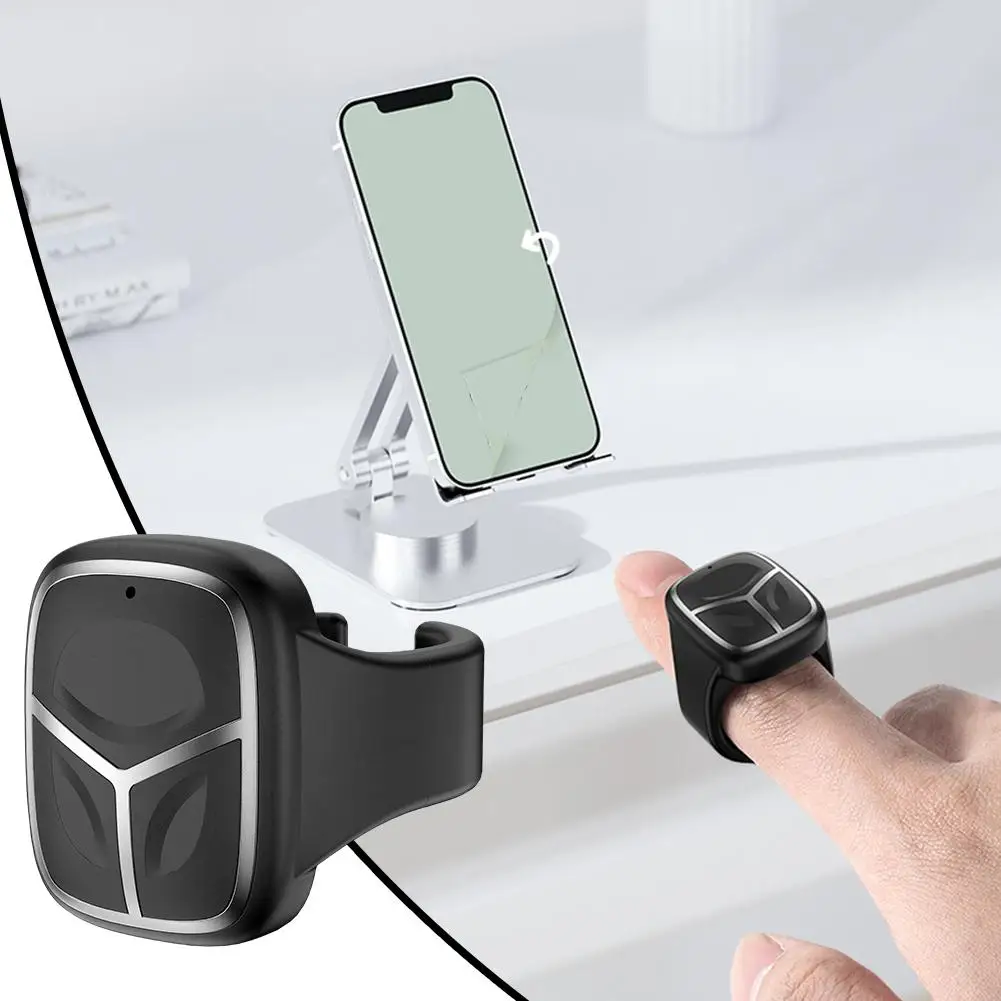 Wireless Fingertip Remote Control Magnetic Charging Mini Finger Remote Control 10m Effective Distance For Tiktok Watching Video