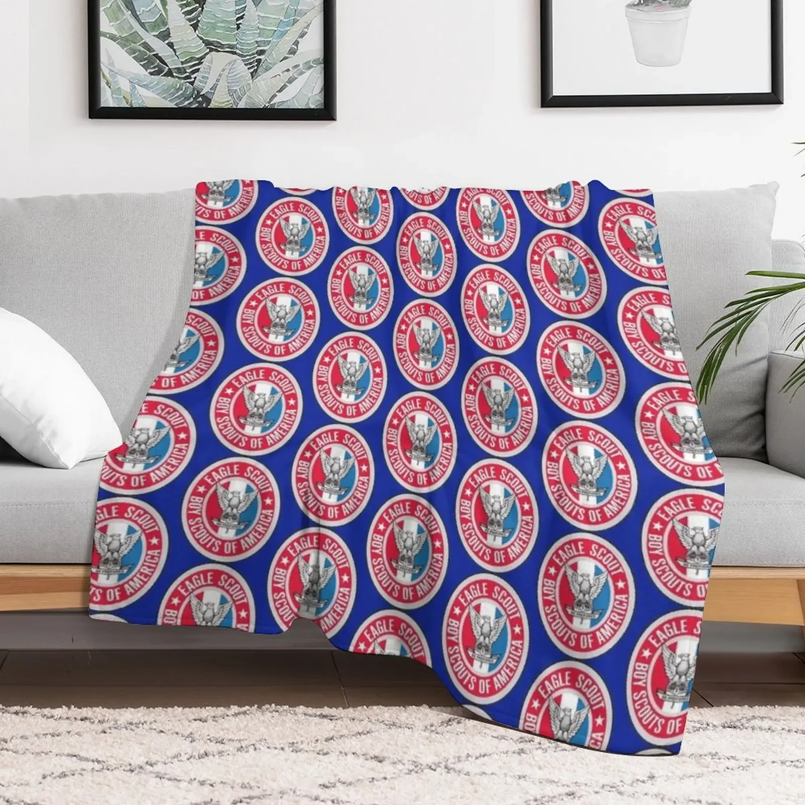 Eagle Scout Badge Throw Blanket christmas gifts Flannel Blankets