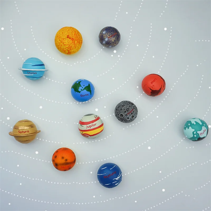 Cute Cartoon Planet Handle Single-hole Drawer Door Knob Brass Base Decor Handles For Wardrobe Kitchen Cabinet Cupboard Pulls Diy