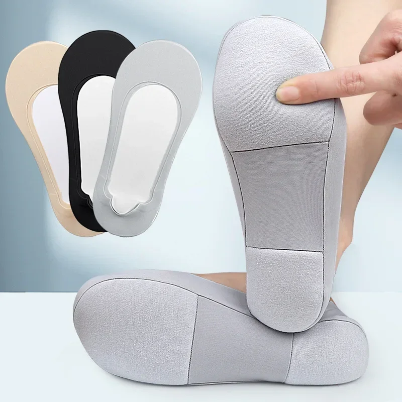 Frauen Bootssocke Plantarfasziitis Schuhe Einlegesohle Socken Einlegesohlen für Füße Stoßdämpfende Schuhsohle Unsichtbare rutschfeste Schuhpolster