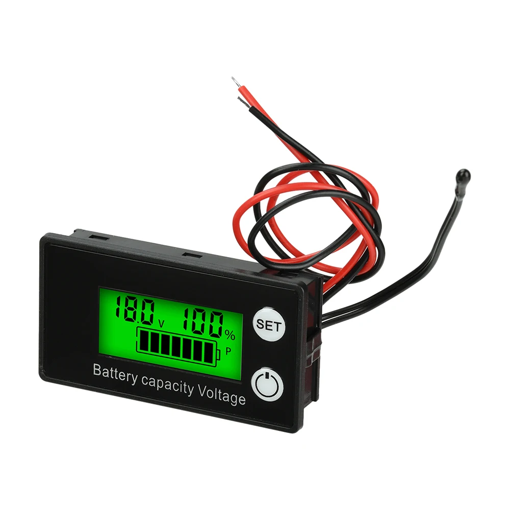 Battery Capacity Indicator DC 8V-100V Lead Acid Lithium LiFePO4 Car Motorcycle Voltmeter Voltage Gauge 12V 24V 48V 72V 6133A