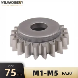 Gear Shaper Cutter Bowl Shape Straight Tooth HSS 6542 PA20 Degree Grade A  Gear Milling Cutter Pitch Diameter 75mm M1-M5