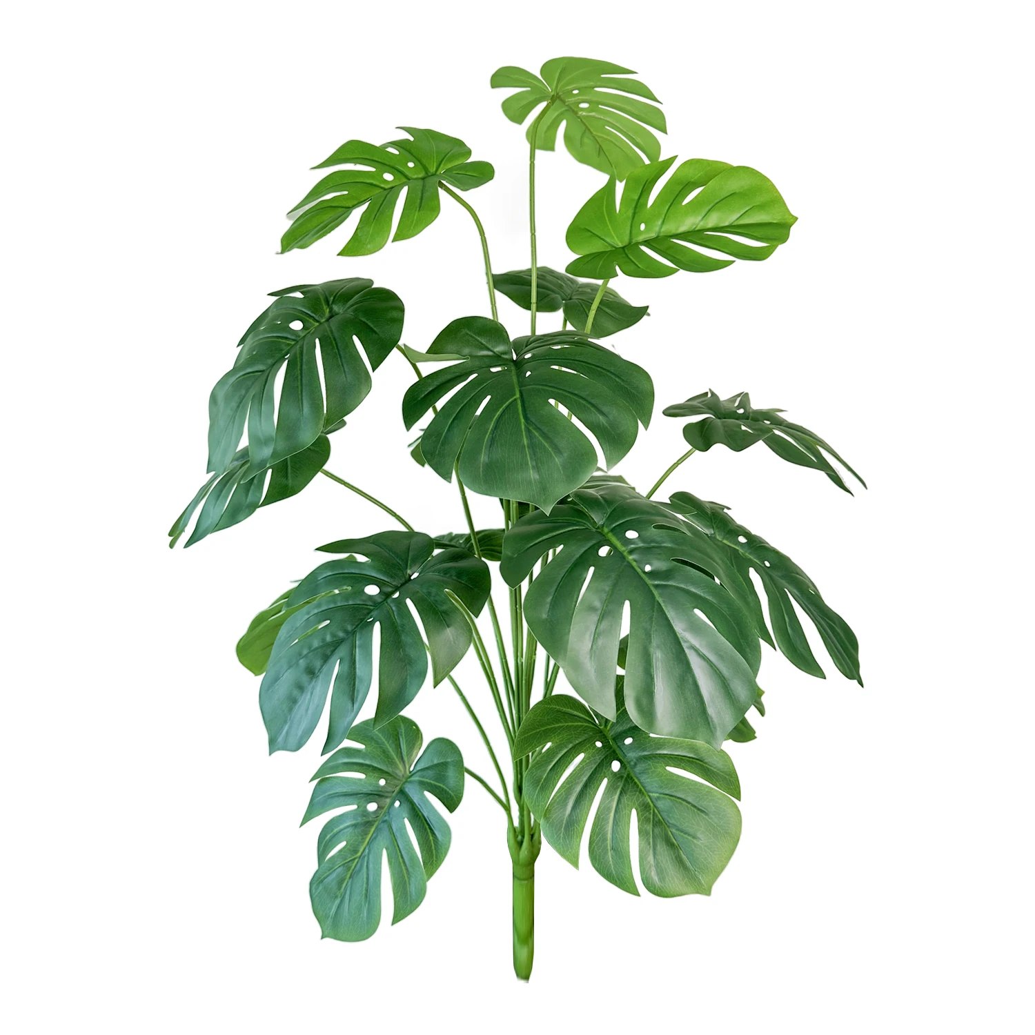 

100cm 14 leaf Monstera Plant Plastic Leaf Small fake plant Potted Ornamental indoor Artificial Plant for Home Decor Office