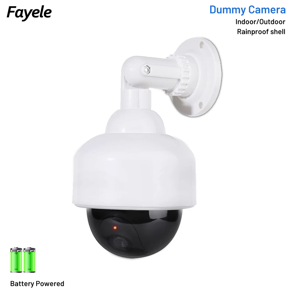 

Dummy Camera Outdoor Security Fake Camera Simulation Indoor outdoor red LED Light indicato Waterproof Camera With Flashing led