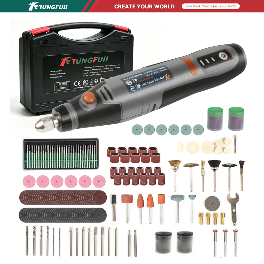 USB Rechargeable Wireless Rotary Tool Pen Mini Drill Grinder for Engraving Cutting Polishing and Craft Work