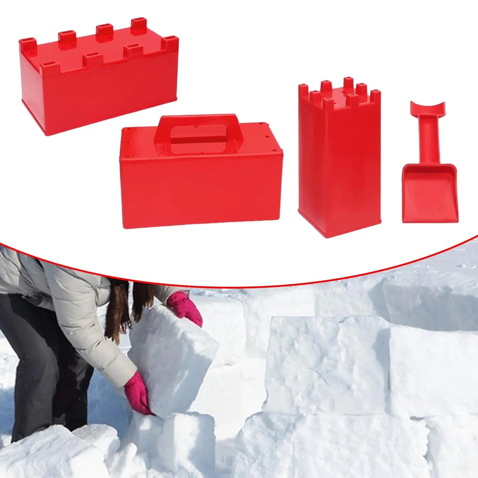 4x Sand Castle Model Snow Building Block giocattolo interattivo gadget di sabbia giocattolo da spiaggia e da neve creatore di mattoni da neve per adulti