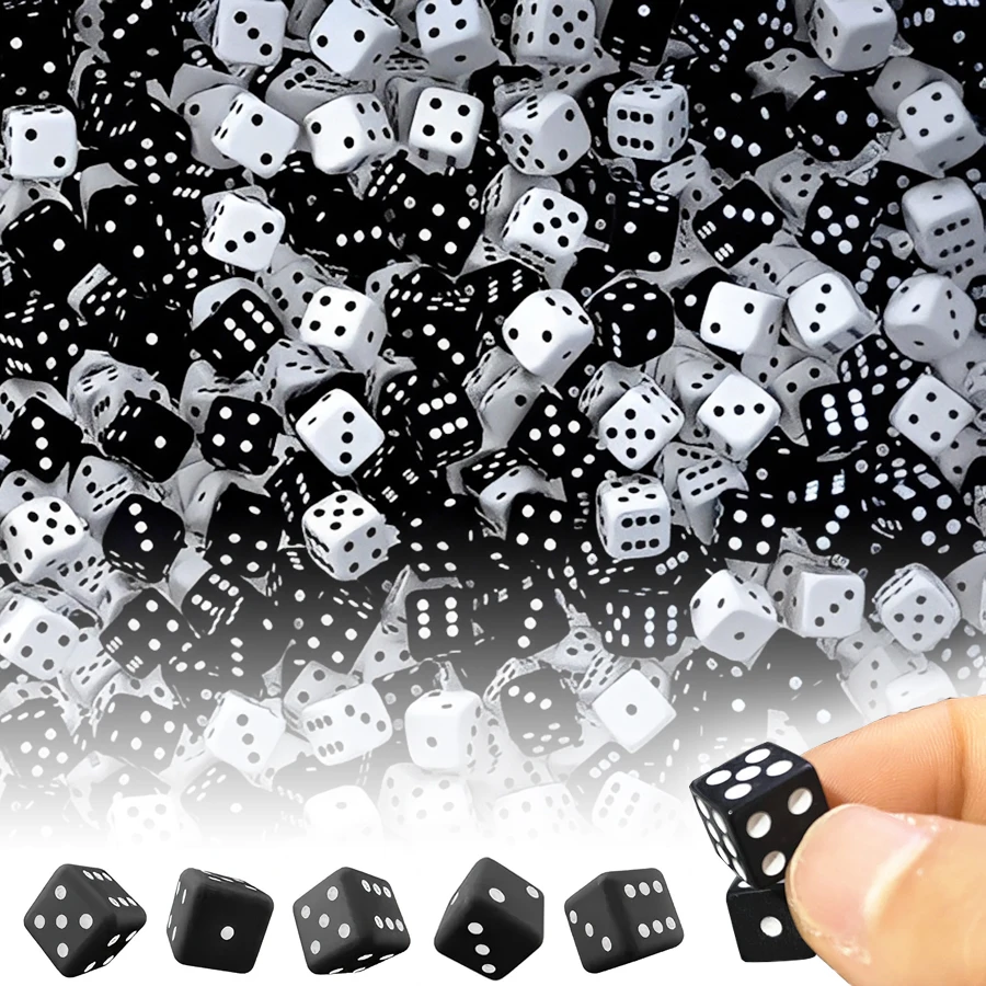 200 قطعة 8 مللي متر نرد زاوية مربع صغير |   لوازم الألعاب المرقمة |   مثالية لألعاب الطاولة وأنشطة الحفلات والدعائم اليدوية اليدوية