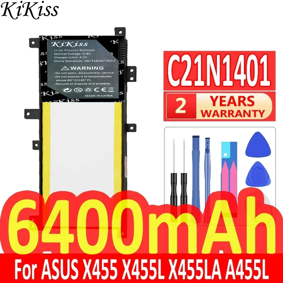 

Аккумулятор KiKiss 6400 мАч C21N1401 для ASUS X455 X455L X455LA A455L A455LD A455LN F455L X454W X455LD X455DG X455LF X455LF