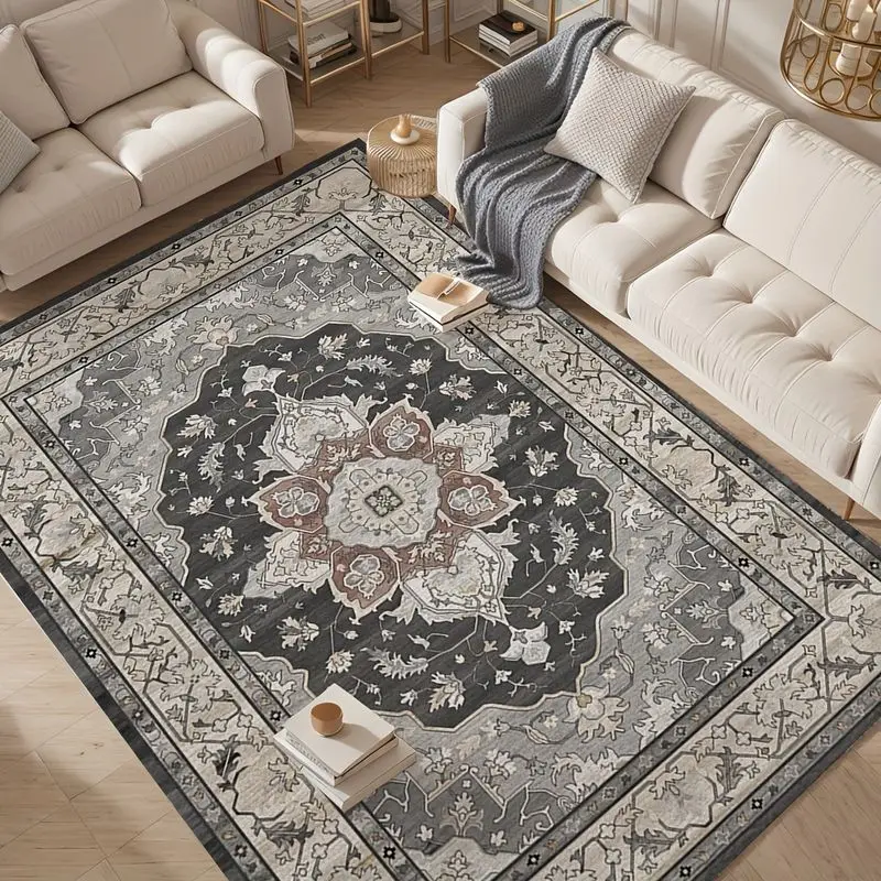 vikama-bohemian-vintage-rug-non-slip-living-room-bedroom-mat-easy-to-clean-hotel-and-airbnb-carpet-home-decor