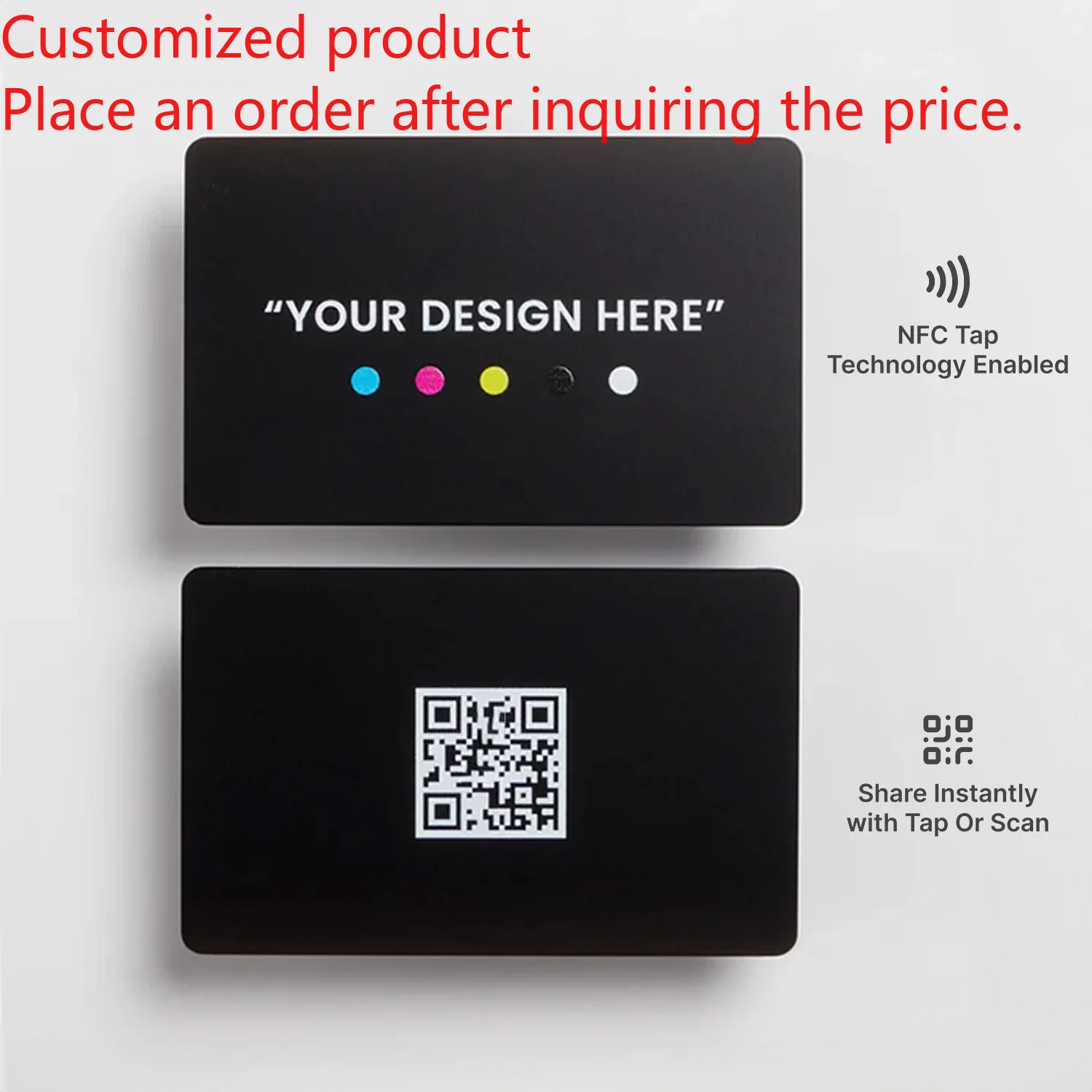 Customized product Custom Stainless NFC Metal Membership Card with Box VIP Membership Business Personal Logo  Business Card With