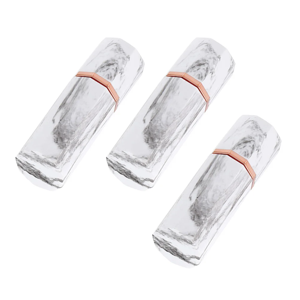 3 szt. Tuby na szminkę z efektem marmurkowym, mini, stylowe, kreatywne, do rozdzielnego pakowania, dla kobiet, do użytku w podróży.