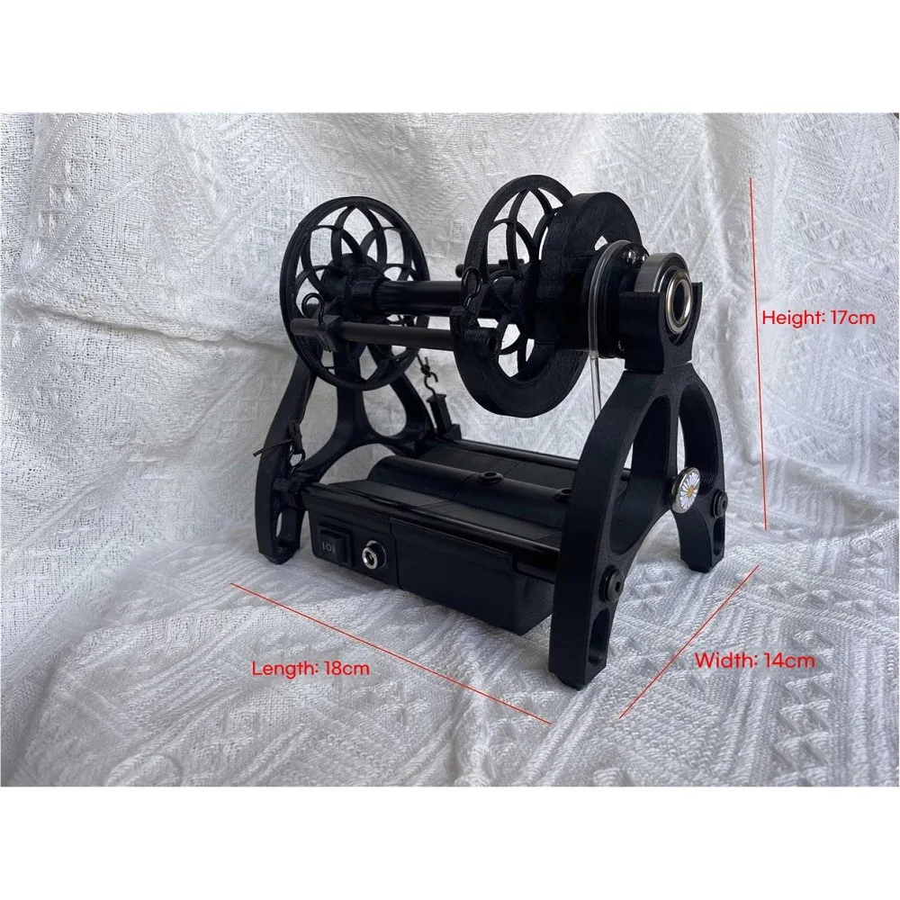 

Mini Electric Spinning Wheel for Home Use Adjustable Speed No Installation Required 12V Wool Spinning Machine