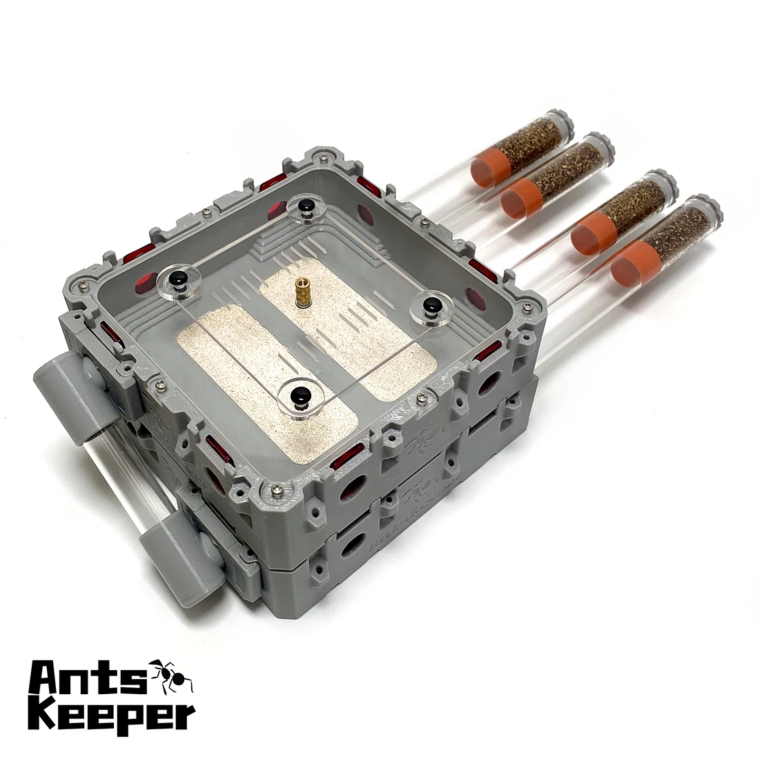 【Lego】Ninho de tubo de ensaio de fazenda de formicarium modular expansível para keeper de formigas, manutenção de antil de colônia grande com tampa