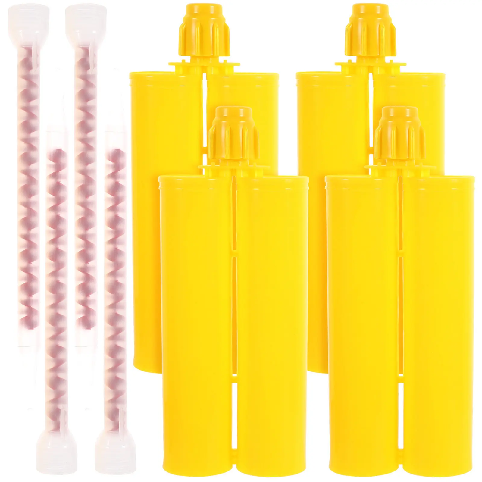 

4Sets Reusable Empty Caulk Tube 400Ml Premium Plastic Universal Sealant Tube for Custom Color Mixing DIY Projects Grouting