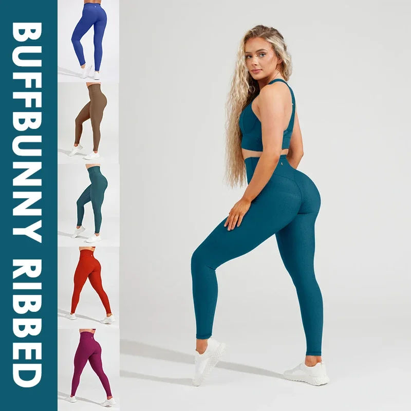 

Buffbunny Ribbed Leggings Yoga Pants Women High Quality Gym Clothing Female Sportswear Girl Workout Leggins Buff Bunny Tights