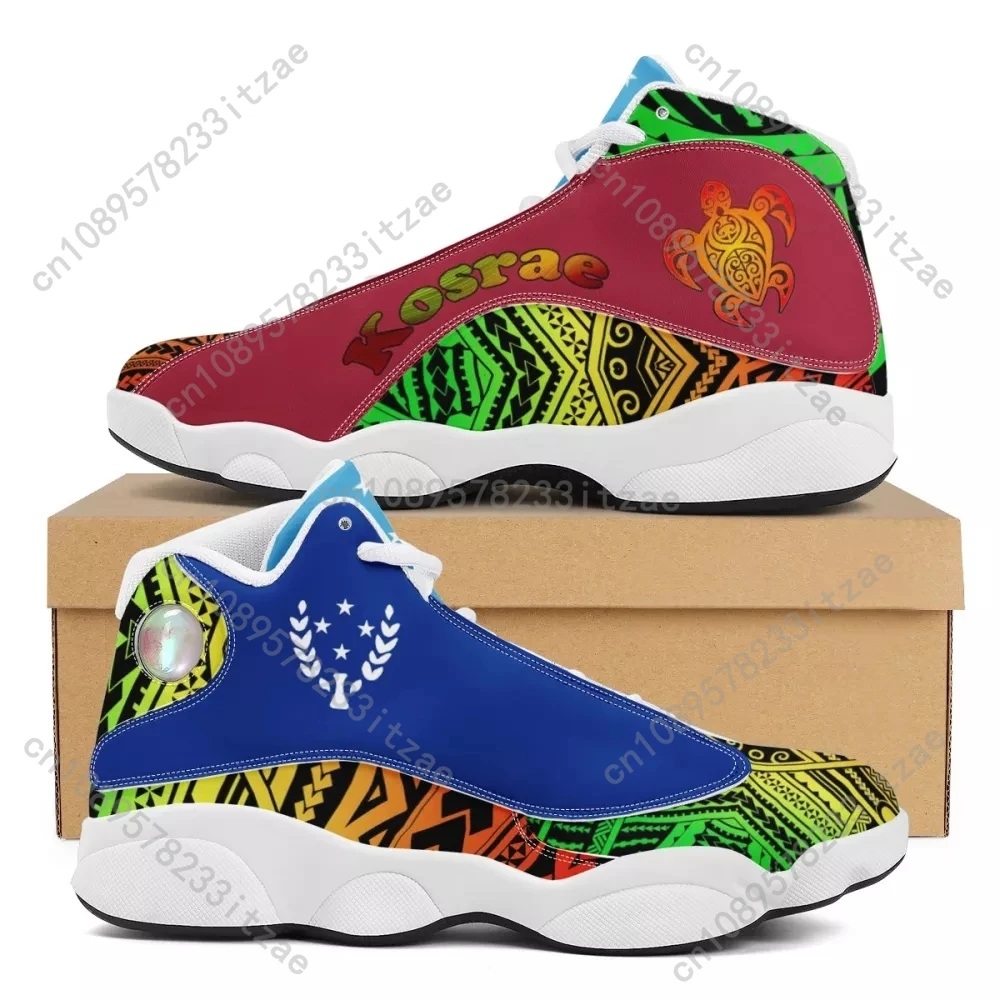 Zapatillas de correr de estilo Tribal de Samara polinesiana para hombre, zapatos deportivos de baloncesto personalizados con logotipo de equipo, novedad