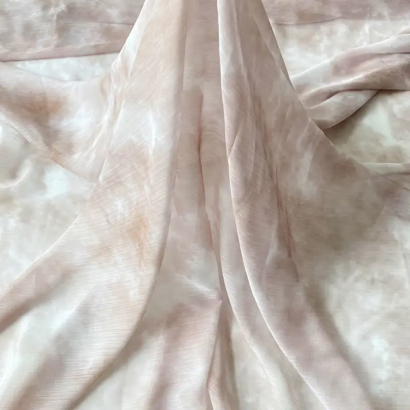 Breathable Gradient Die Dye Chiffon Fabric for Dress DIY Handmade Clothing Fabrics Sewing Apparel Materials  Accessories