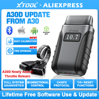 XTOOL Anyscan A30D BT OBD2 Scanner Andriod IOS Bidirectional Scan Tool, Full System 14 Reset Service,CAN FD add Throttle Relearn