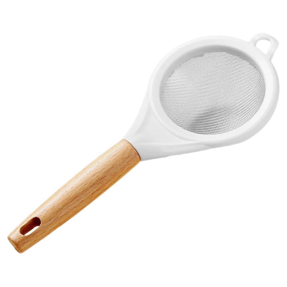 

1pc Stainless Steel Flour Sieve Wooden Handle Fine Mesh Strainer Baking Tea Coffee Kitchen Sifter Filter Screen Sifters Gadgets