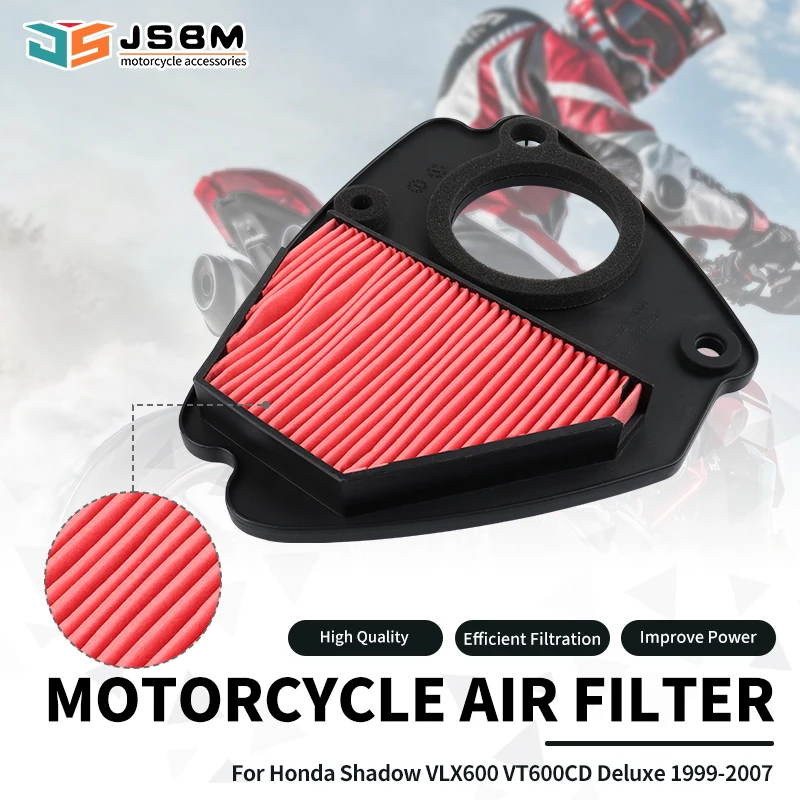 

JSBM Motorcycle Accessories Air Filter For HONDA VT600C VT600CD SHADOW VLX 600 1999 2000 2001 2002 2003 2004 2005 2006 2007