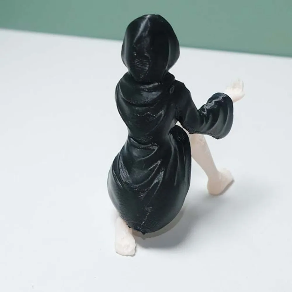 PLA Ghost Pen Holder Matte Black Eco-friendly Anime Desk Figure Handmade Mini Size Witch Pencil Stand Study Room