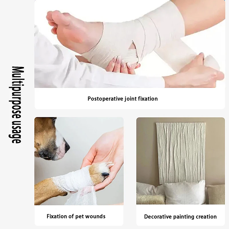 الجص القماش لفات الضمادات يلقي العظام الشريط القماش الشاش الطوارئ العضلات الشريط الإسعافات الأولية واقية قوس أداة صحية