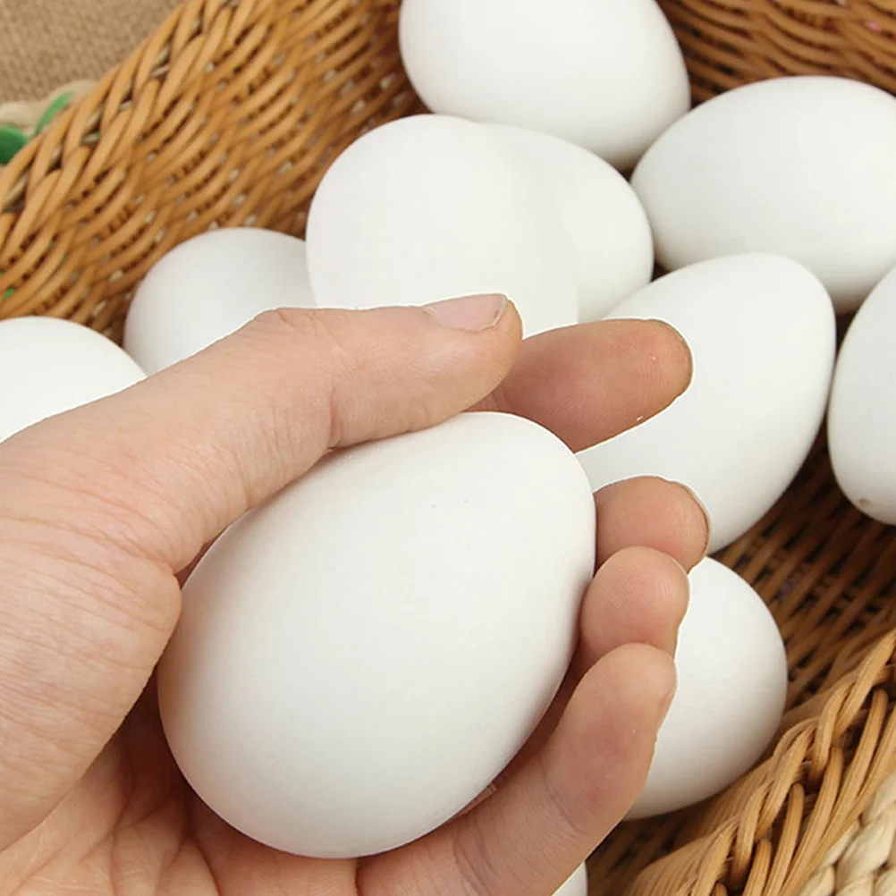 

30 Pcs DIY Painted Eggs Kids Easter Toys Plastic Plastic Diy Eggs Graffiti Egg Craft Supplies Chicken Shape DecorEggs