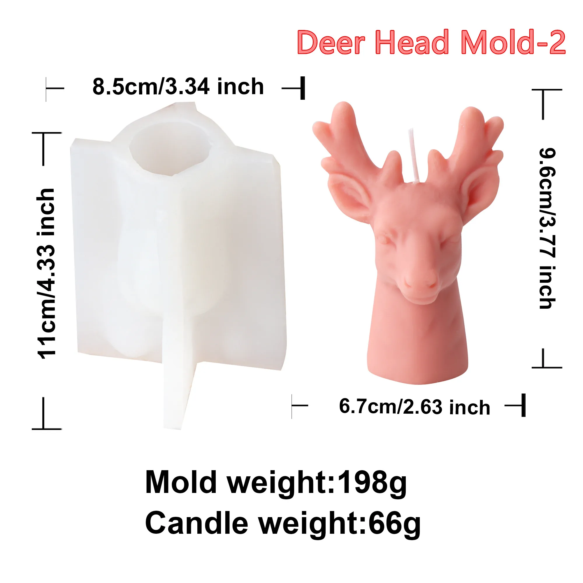 3D Animal Sheep Hedgehog Sika Deer Head Silicone Mold Decorating Tools DIY Making Candle Aromatherapy Gypsum Resin Mould