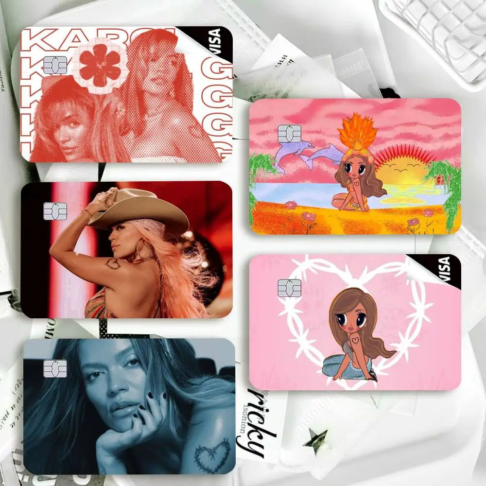 SINGER Karol-G  Waterproof Film Skin Cover Credit Card Stickers Debit Front Bank Bus Pass