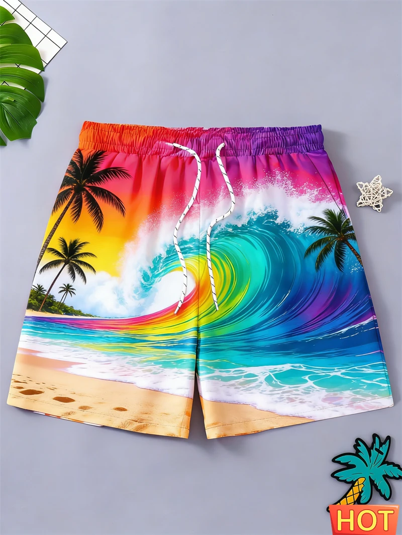 

Men Shorts 3D Print Vibrant Neon Splatter Shorts Lightweight Quick Dry Swim Shorts For Men Trendy Y2k Casual Fun Summer Swimwear