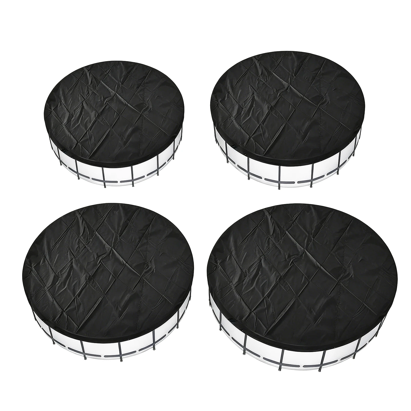 

6/8/10/12ft Round Swimming Pool Solar Covers Foldable Dustproof Replacement Parts Blanket Protector Outdoor Hot Tub Accessories