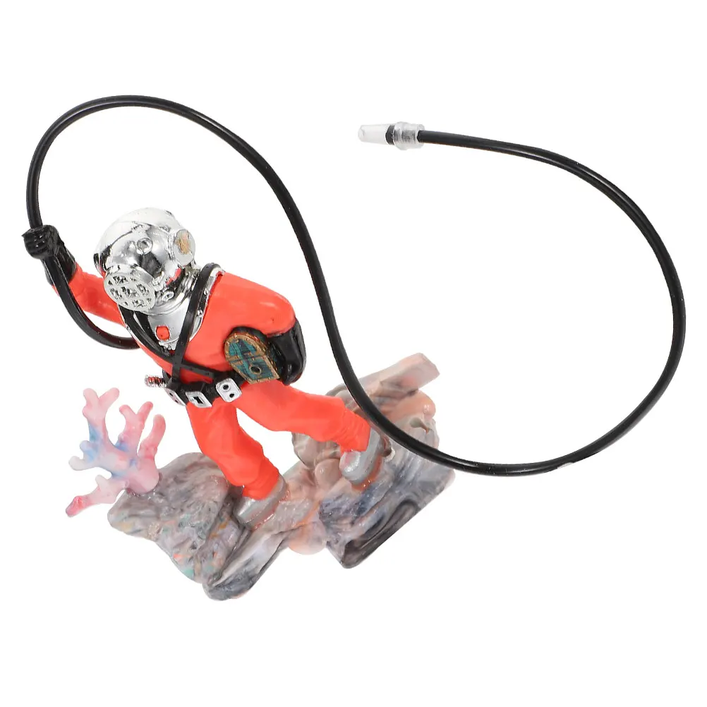 

Aquarium Decorations Diver Ornaments Air Tube Fish Tank Caves Bubble Aeration Hideout Water Model Pet Supplies