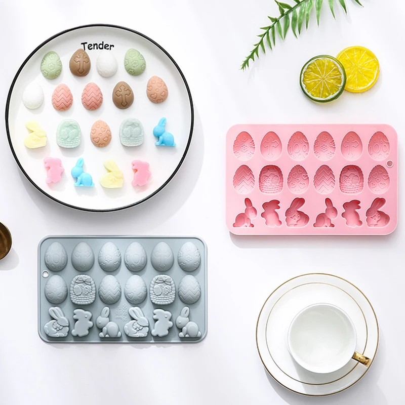 

Силиконовая форма для яичного кролика, форма для выпечки с 18 полостями для украшения торта своими руками, шоколада, кондитерских изделий, хлеба, мыла, желе