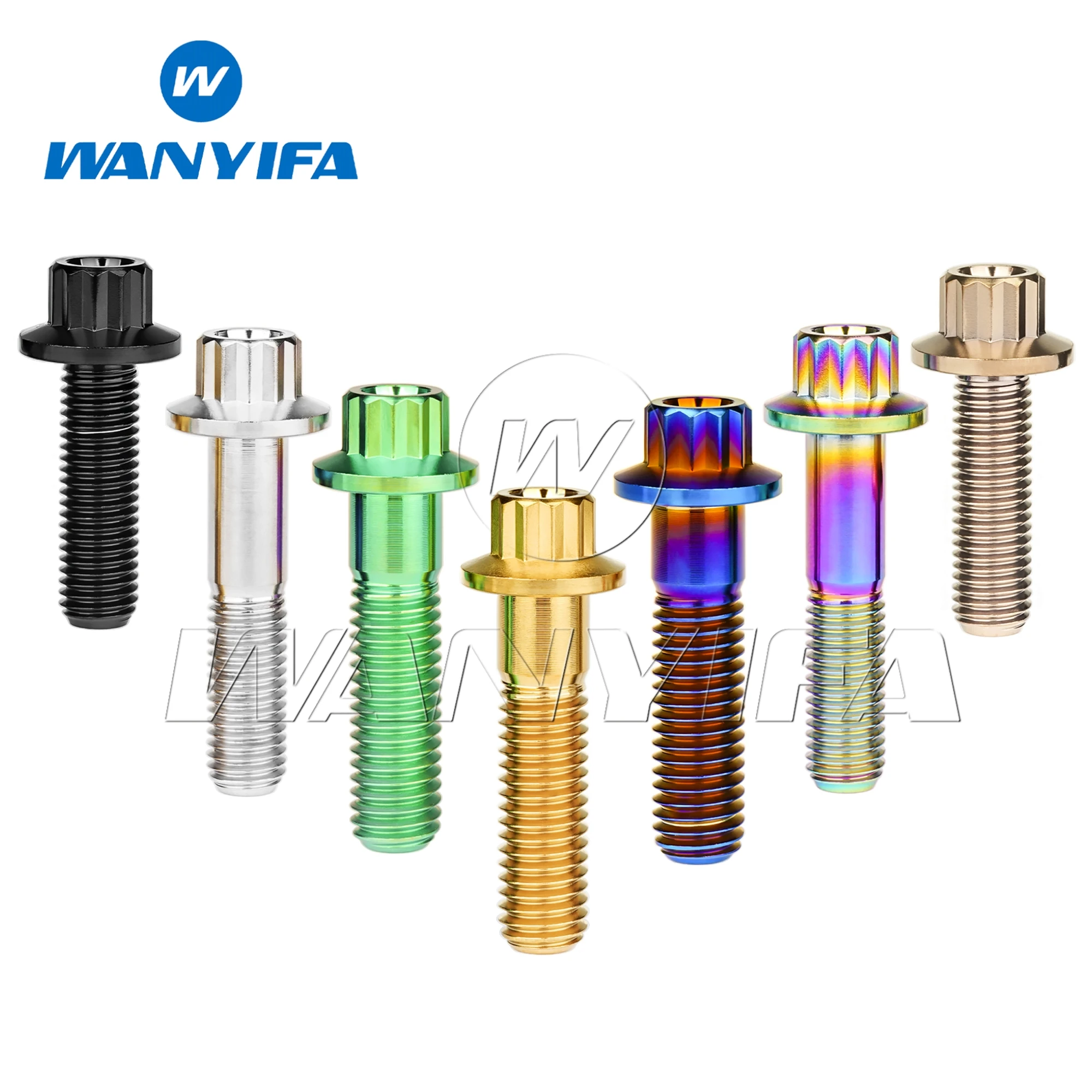 Wanyifa Titanium Bolt M7x24/32mm、M8x32mm  12 Points Screw for Automotive Wheel Conversion Parts