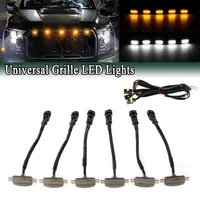 Luz LED de conducción Universal para parrilla, luz ámbar/blanca DRL de 12V para camioneta Ford Toyota SUV, luz decorativa todoterreno